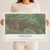 Map of Yorba Linda, California, 12 x 18 inch unframed archival matte print