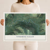 Map of Yosemite Valley, California, 12 x 18 inch unframed archival matte print