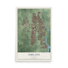 Map of Yuba City, California, 12 x 18 inch unframed archival matte print