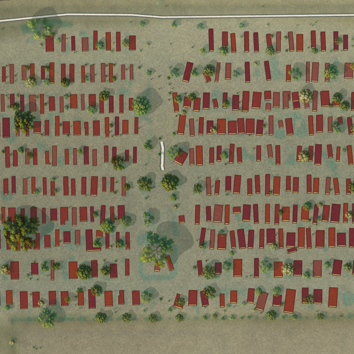 Close-up of the map of Aetna Estates, Colorado print showing street and building detail