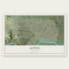 Alpine, Colorado map print, the full design