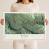 Map of Basalt, Colorado, 12 x 18 inch unframed archival matte print