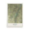 Map of Bennett, Colorado, 12 x 18 inch unframed archival matte print