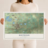 Map of Berthoud, Colorado, 12 x 18 inch unframed archival matte print