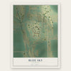 Blue Sky, Colorado map print, the full design