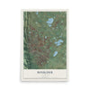Map of Boulder, Colorado, 12 x 18 inch unframed archival matte print