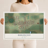 Map of Burlington, Colorado, 12 x 18 inch unframed archival matte print