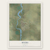 Byers, Colorado map print, the full design