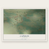 Capulin, Colorado map print, the full design