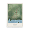 Map of Cheraw, Colorado, 12 x 18 inch unframed archival matte print