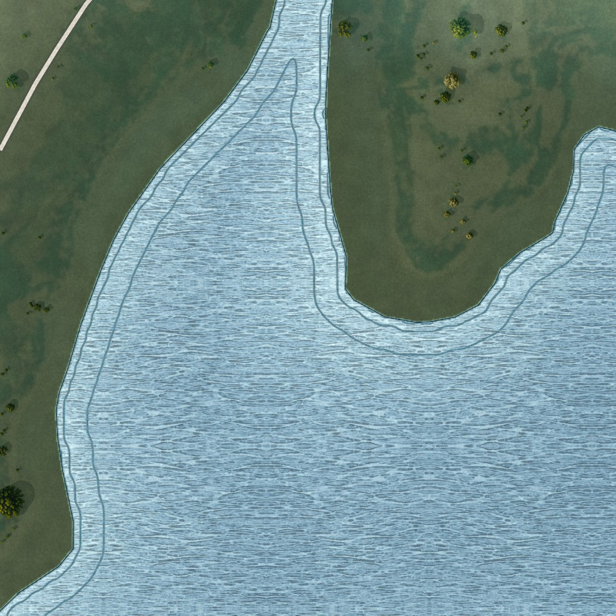 Second close-up of the map of Cheraw, Colorado print showing more streets and buildings