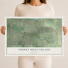 Map of Cherry Hills Village, Colorado, 12 x 18 inch unframed archival matte print