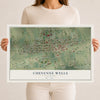 Map of Cheyenne Wells, Colorado, 12 x 18 inch unframed archival matte print