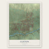 Clifton, Colorado map print, the full design