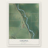 Colona, Colorado map print, the full design