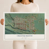 Map of Crested Butte, Colorado, 12 x 18 inch unframed archival matte print