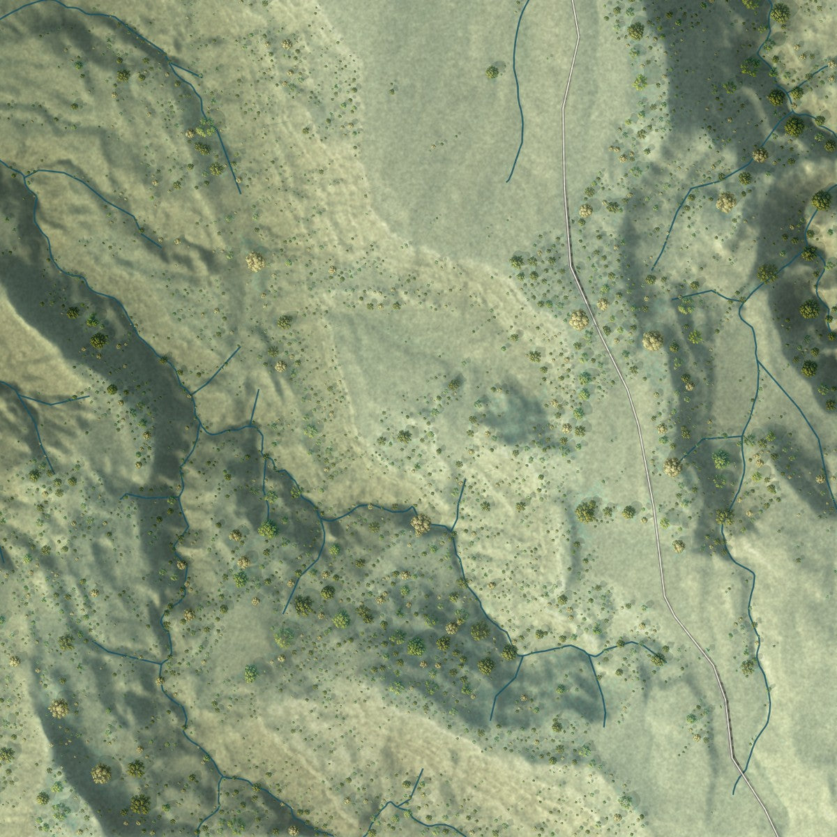 Close-up of the map of De Beque, Colorado print showing street and building detail