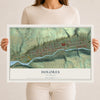 Map of Dolores, Colorado, 12 x 18 inch unframed archival matte print