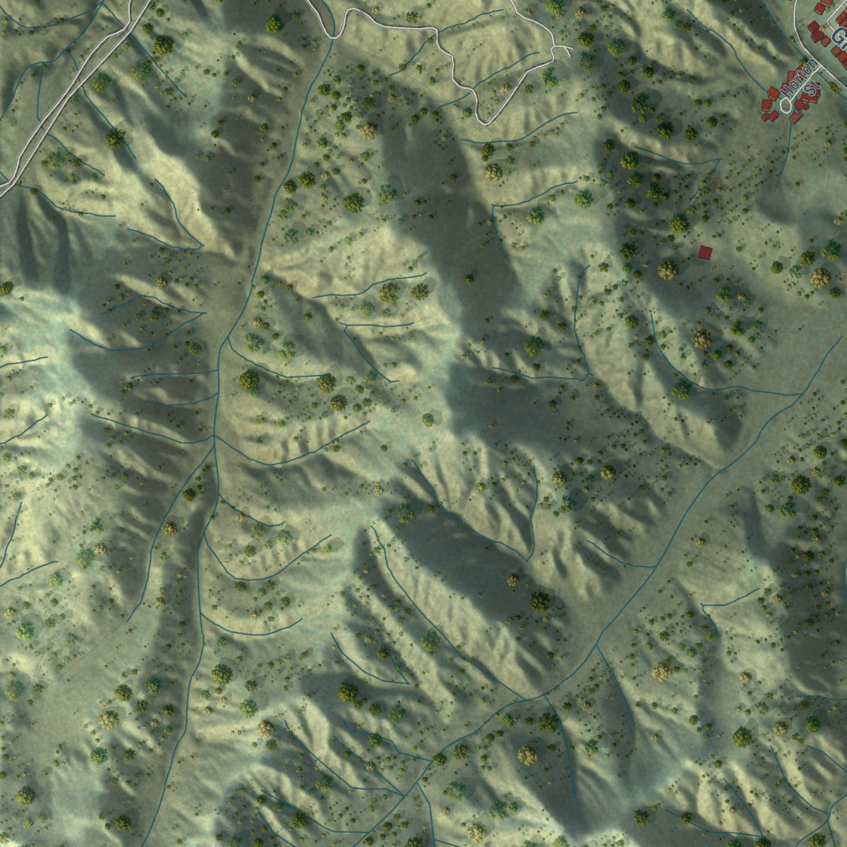 Second close-up of the map of Eagle, Colorado print showing more streets and buildings