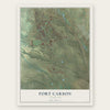 Fort Carson, Colorado map print, the full design