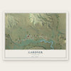 Gardner, Colorado map print, the full design