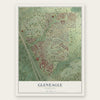 Gleneagle, Colorado map print, the full design