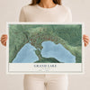 Map of Grand Lake, Colorado, 12 x 18 inch unframed archival matte print