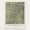 Grand View Estates, Colorado map print, the full design