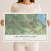 Map of Greenwood Village, Colorado, 12 x 18 inch unframed archival matte print