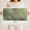 Map of Hugo, Colorado, 12 x 18 inch unframed archival matte print