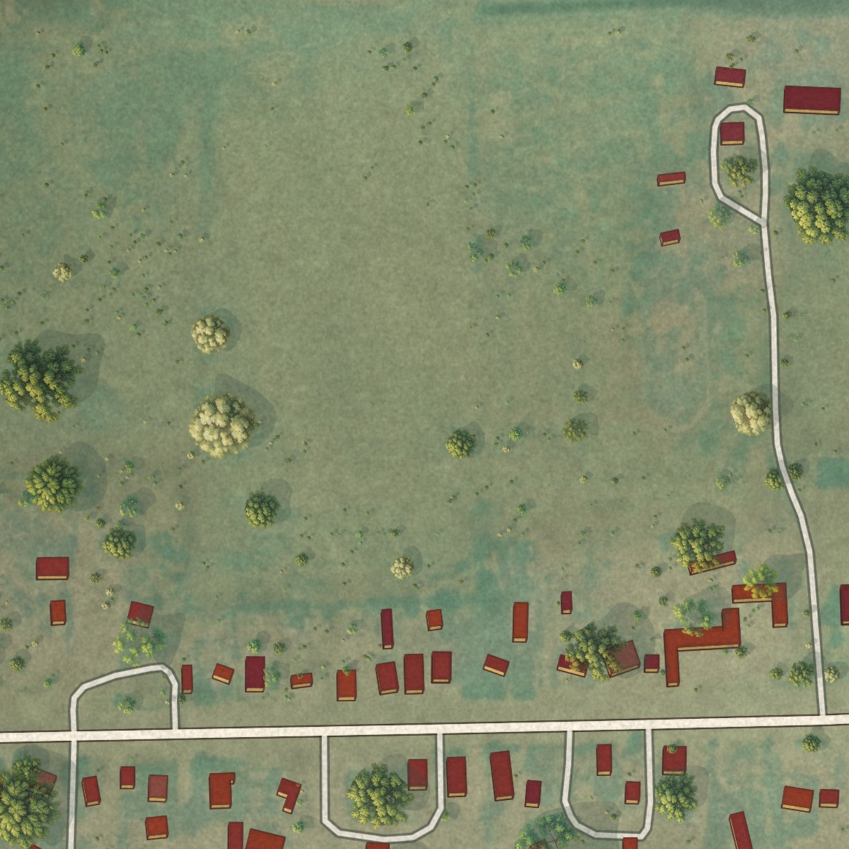 Close-up of the map of Joes, Colorado print showing street and building detail