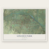 Lincoln Park, Colorado map print, the full design