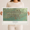 Map of Mancos, Colorado, 12 x 18 inch unframed archival matte print