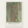 Meridian Village, Colorado map print, the full design