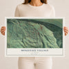 Map of Mountain Village, Colorado, 12 x 18 inch unframed archival matte print
