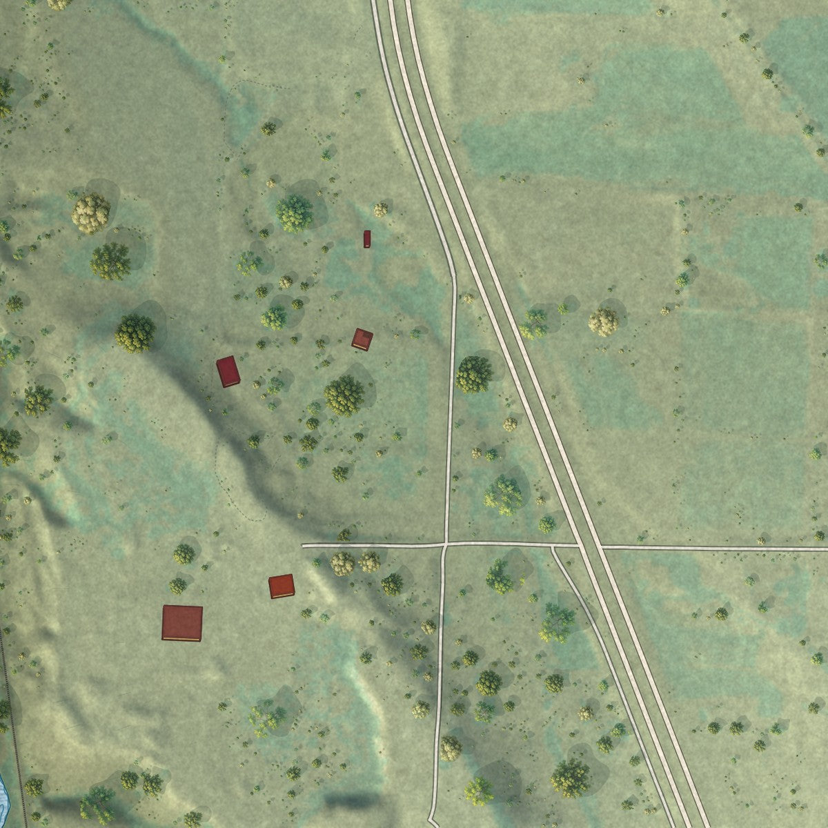 Second close-up of the map of Olathe, Colorado print showing more streets and buildings