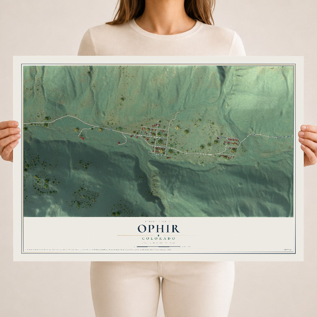 Map of Ophir, Colorado, 18 x 24 inch unframed archival matte print