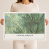 Map of Pagosa Springs, Colorado, 12 x 18 inch unframed archival matte print