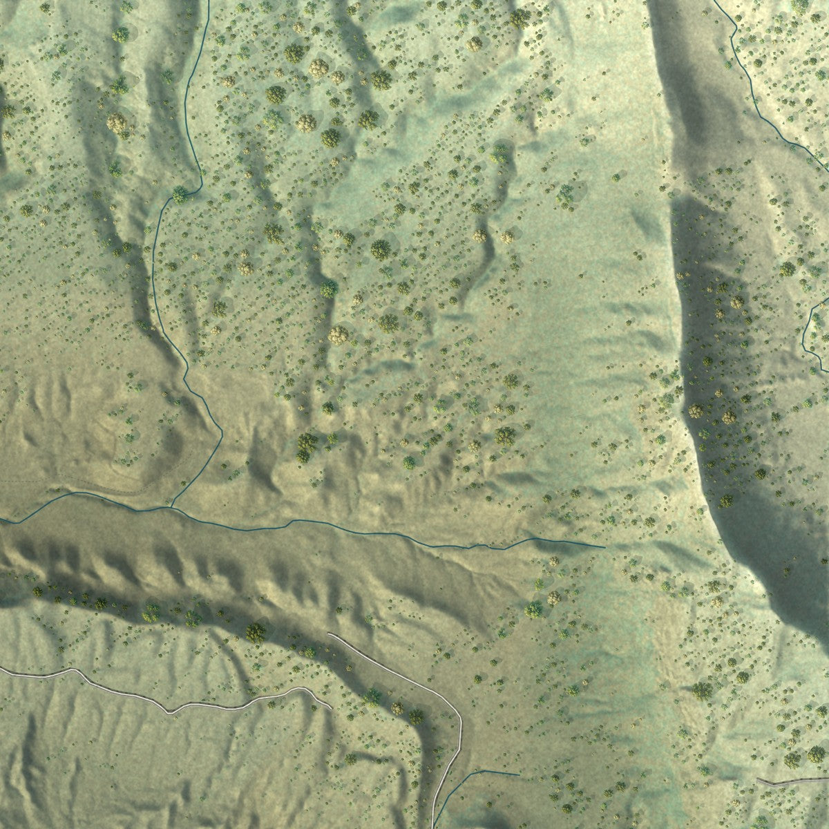 Close-up of the map of Park Center, Colorado print showing street and building detail