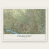 Pueblo West, Colorado map print, the full design