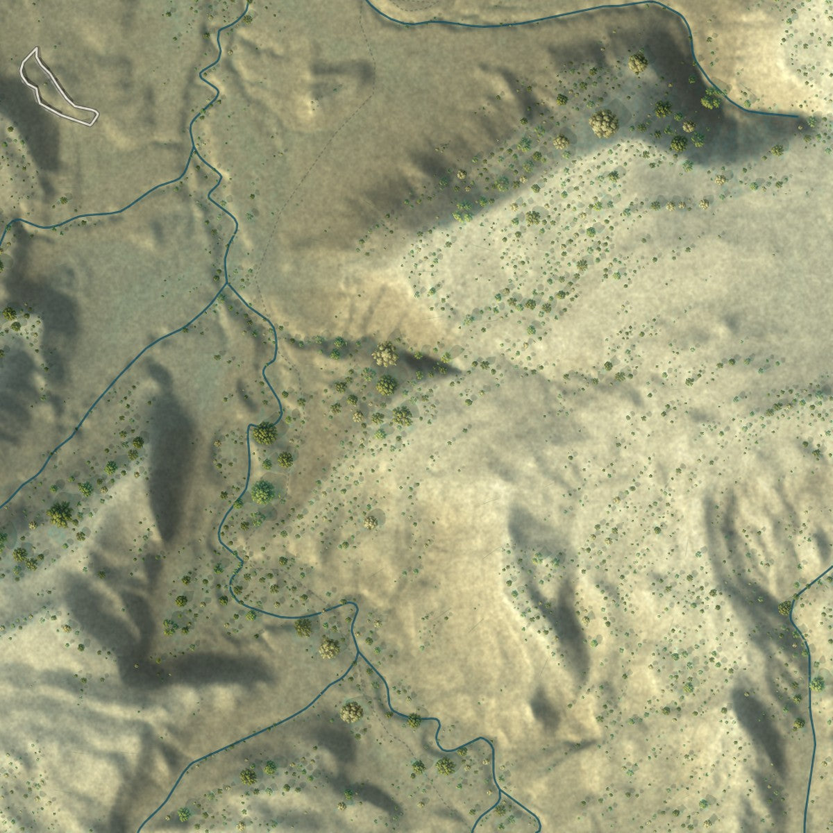 Second close-up of the map of Rangely, Colorado print showing more streets and buildings