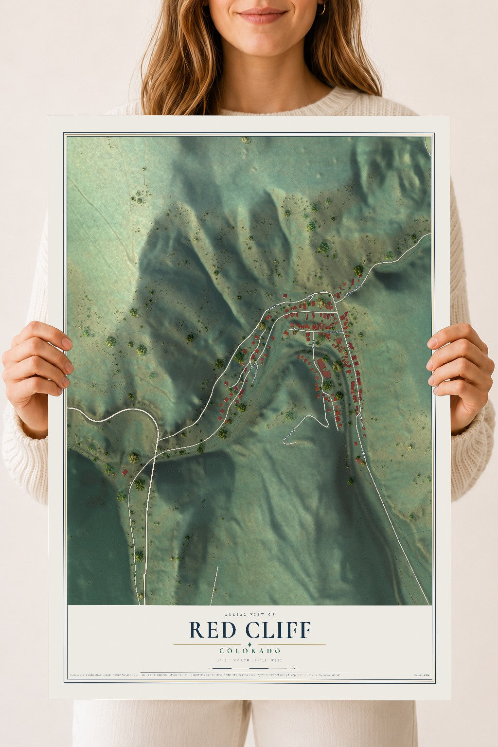 Map of Red Cliff, Colorado, 18 x 24 inch unframed archival matte print