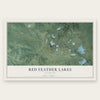 Red Feather Lakes, Colorado map print, the full design