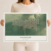 Map of Saguache, Colorado, 12 x 18 inch unframed archival matte print