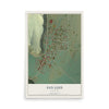 Map of San Luis, Colorado, 12 x 18 inch unframed archival matte print