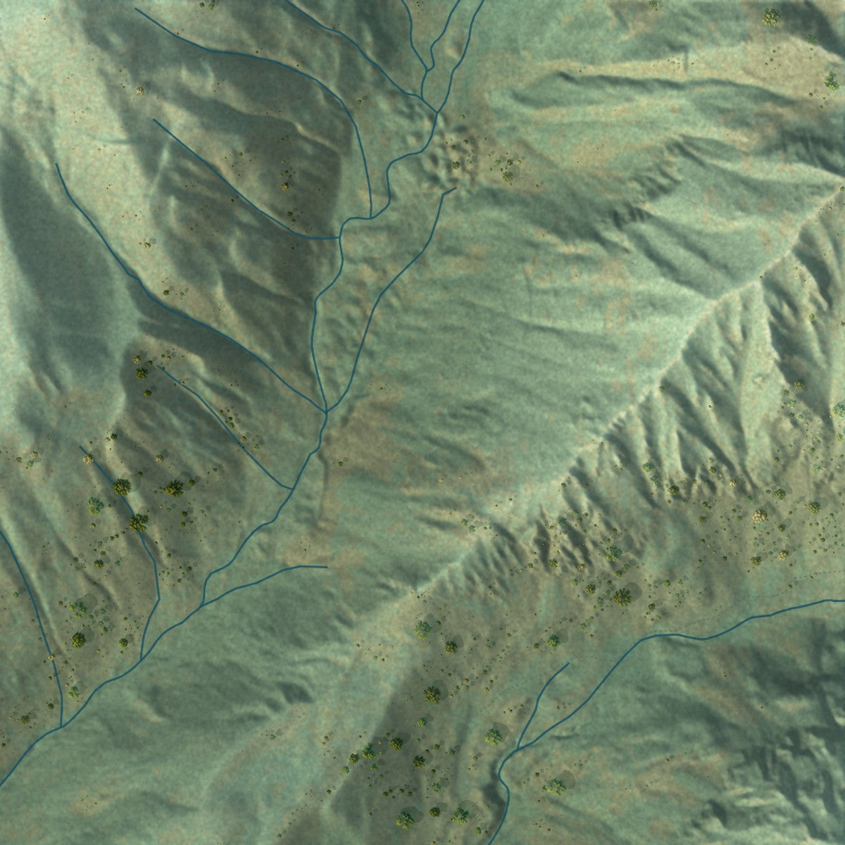 Second close-up of the map of Vail, Colorado print showing more streets and buildings