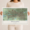 Map of Wheat Ridge, Colorado, 12 x 18 inch unframed archival matte print