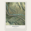 Wolcott, Colorado map print, the full design