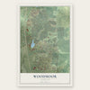 Woodmoor, Colorado map print, the full design