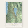 Ball Pond, Connecticut map print, the full design